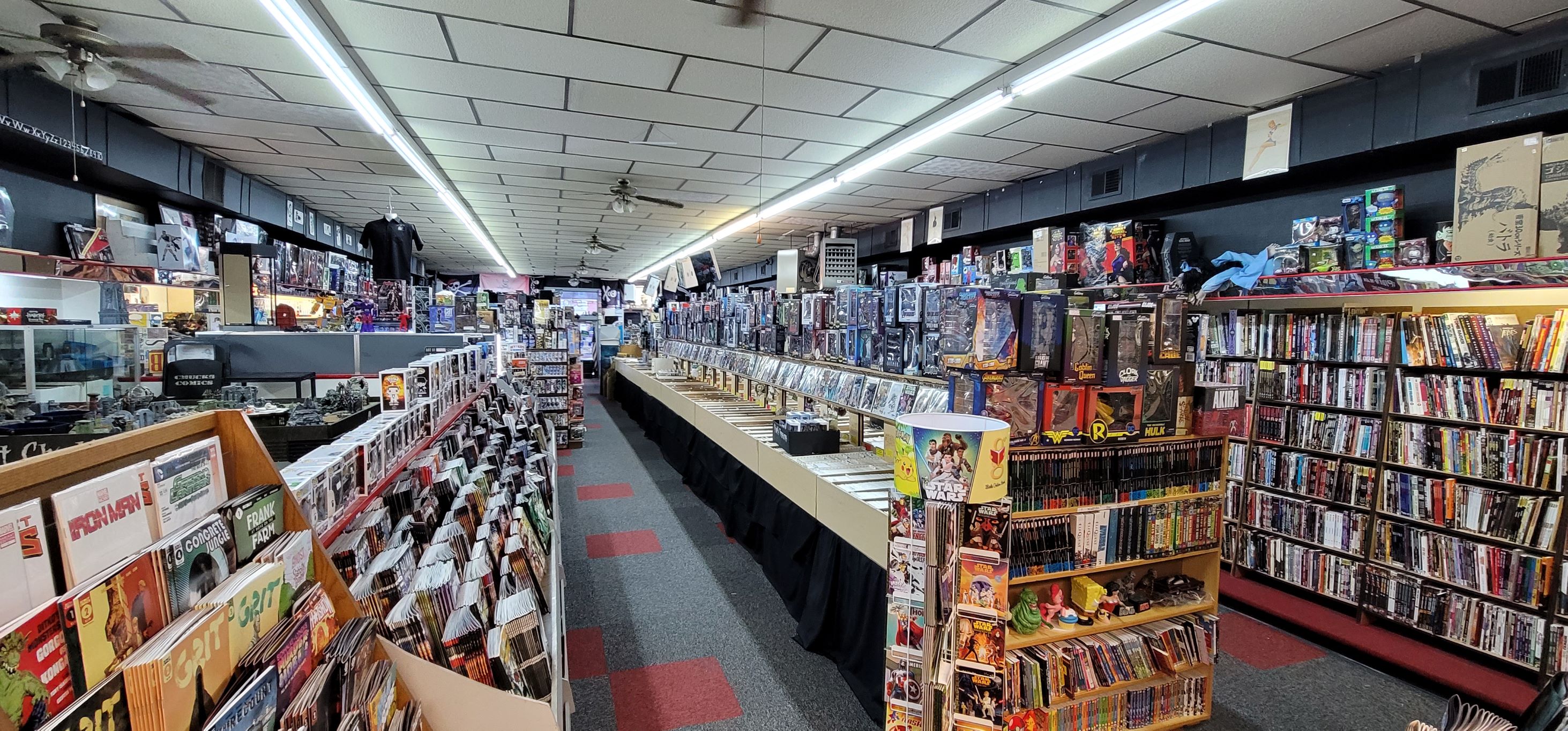 Inside Chucks Comics Store View